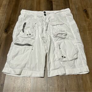 Pete Greta Johnny Was Bermuda Shorts Womens Size 8 White Cargo Utility READ